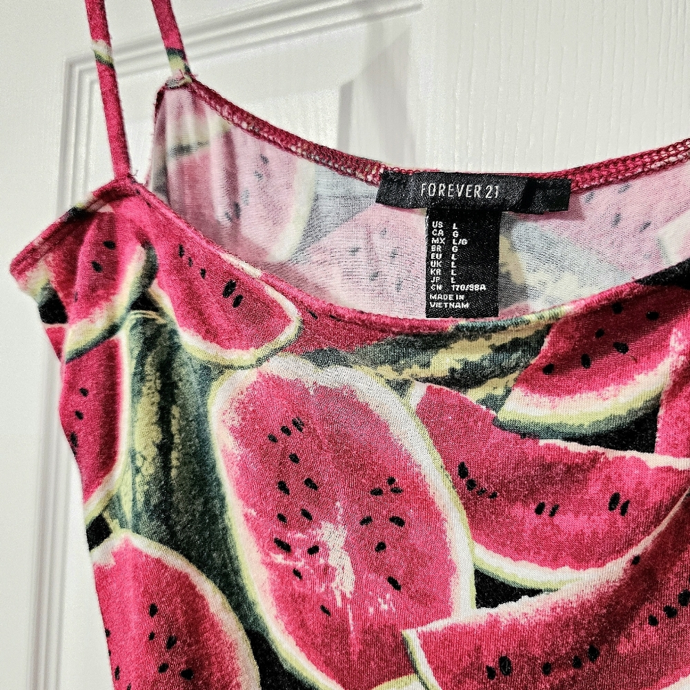 Forever 21 Watermelon Print Bodysuit - Size L - Picture 6 of 13